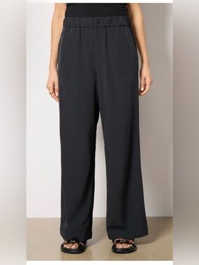 Varley Black Wide-Leg Pull-On Pants
